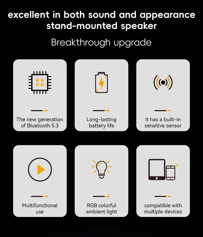 360 Degree Rotating Phone Holder Bluetooth Speaker with Lifting Function Power Bank Mini Portable Ambient Light Soundbox