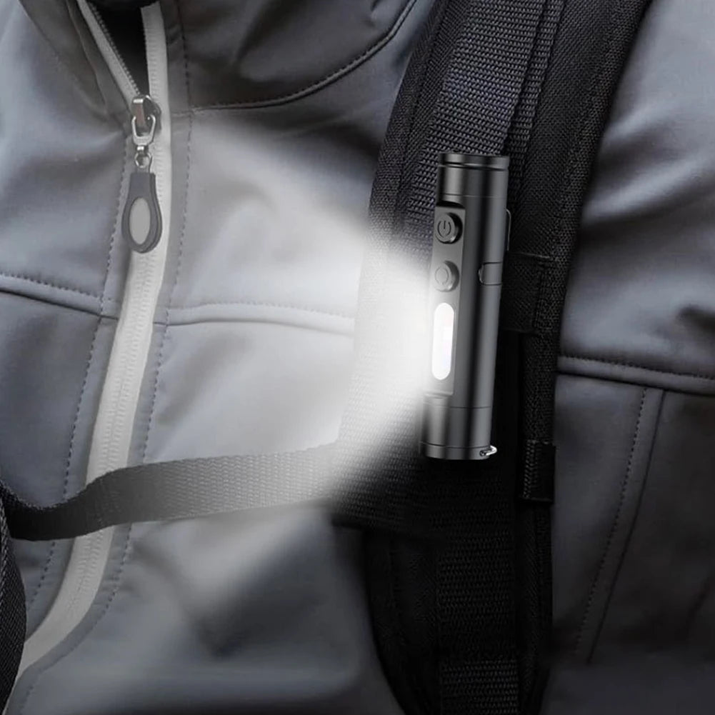 Taclite Mini Flashlight Emergency Torch Rechargeable Magnetic LED Tactical Flashlight EDC Strong Light Outdoor LED Camping Lamp