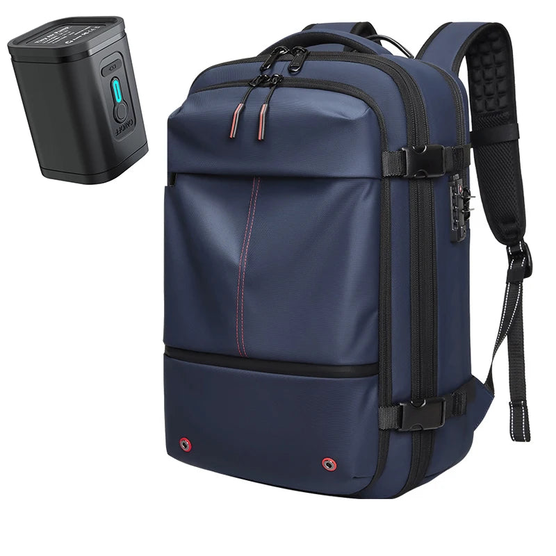 vacuum compression Travel Men Backpack 17 inch Laptop Business for Pumps Large Capacity school Backpack Expanded Hiking backpack