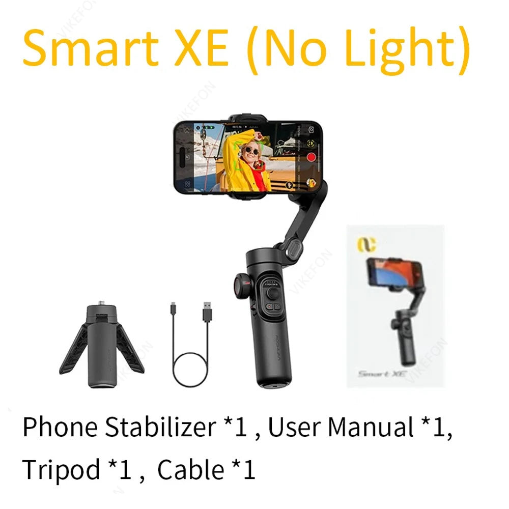 Smart XE Phone Gimbal Stabilizer 3-Axis Foldable Handheld Gimbal With Focus Wheel Video Shooting Stabilizer For iOS Android
