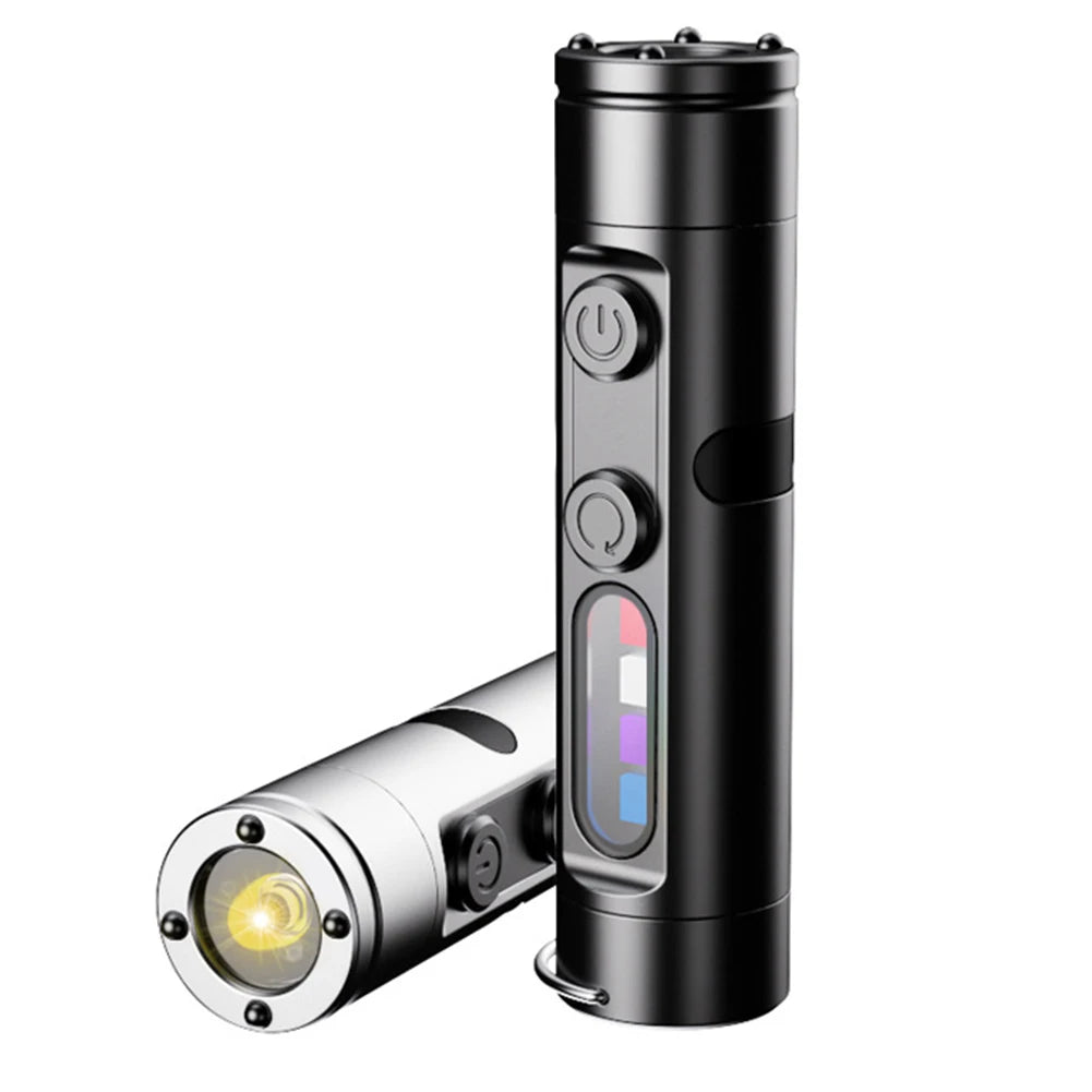 Taclite Mini Flashlight Emergency Torch Rechargeable Magnetic LED Tactical Flashlight EDC Strong Light Outdoor LED Camping Lamp