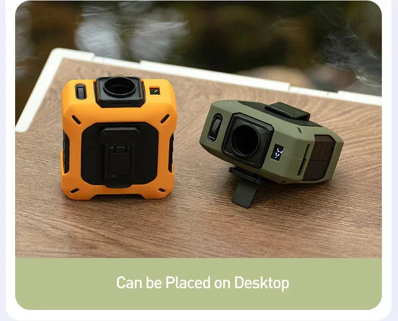 Outdoor High-speed Waist-hanging Fan Neck-hanging USB Large-capacity Roller With 100-speed Speed Regulation Violent Turbo Fan