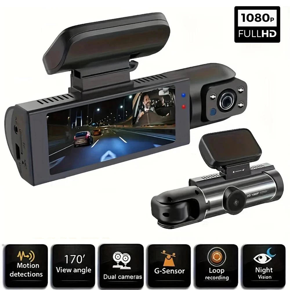 1080P WIFI Dual camera Dash Cam for cars,Front And Inside,car camera with IR Night Vision,Loop Recording,wide angle Car DVR Came