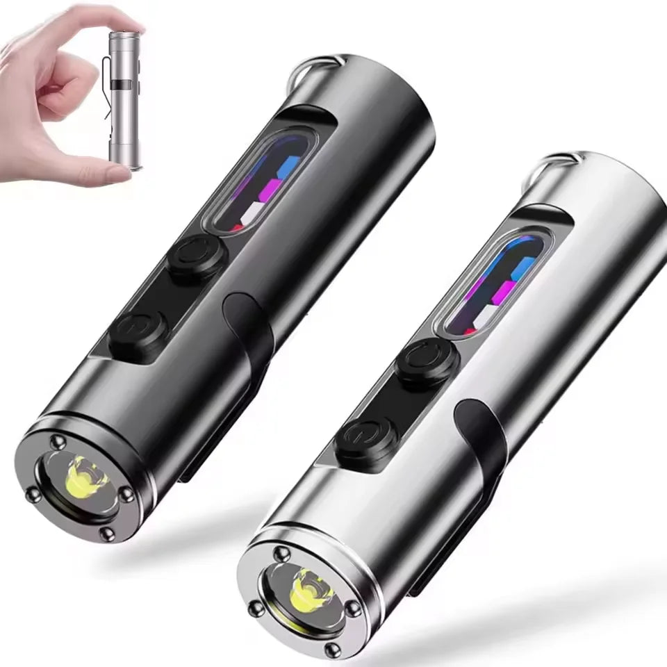 Taclite Mini Flashlight Emergency Torch Rechargeable Magnetic LED Tactical Flashlight EDC Strong Light Outdoor LED Camping Lamp