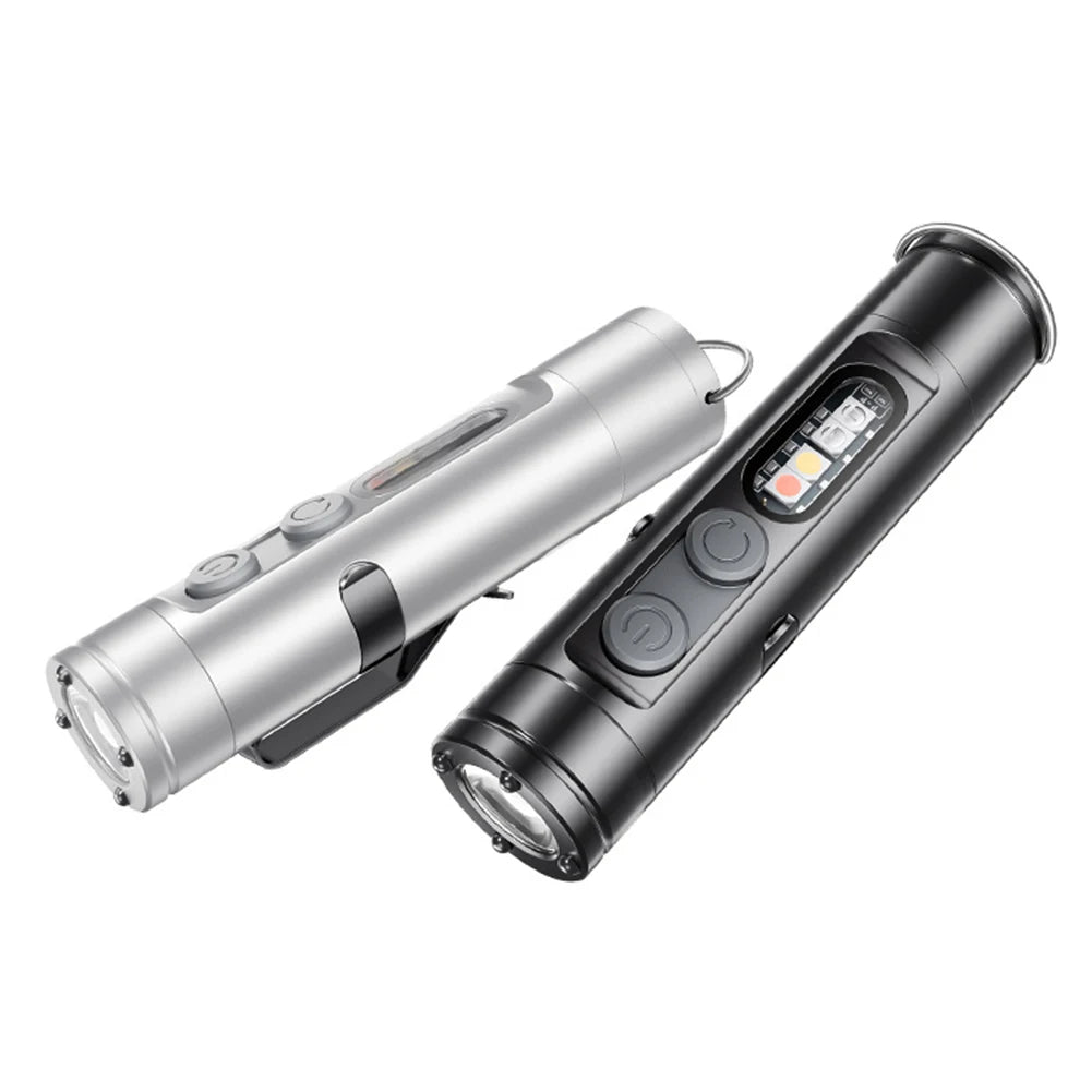 Taclite Mini Flashlight Emergency Torch Rechargeable Magnetic LED Tactical Flashlight EDC Strong Light Outdoor LED Camping Lamp
