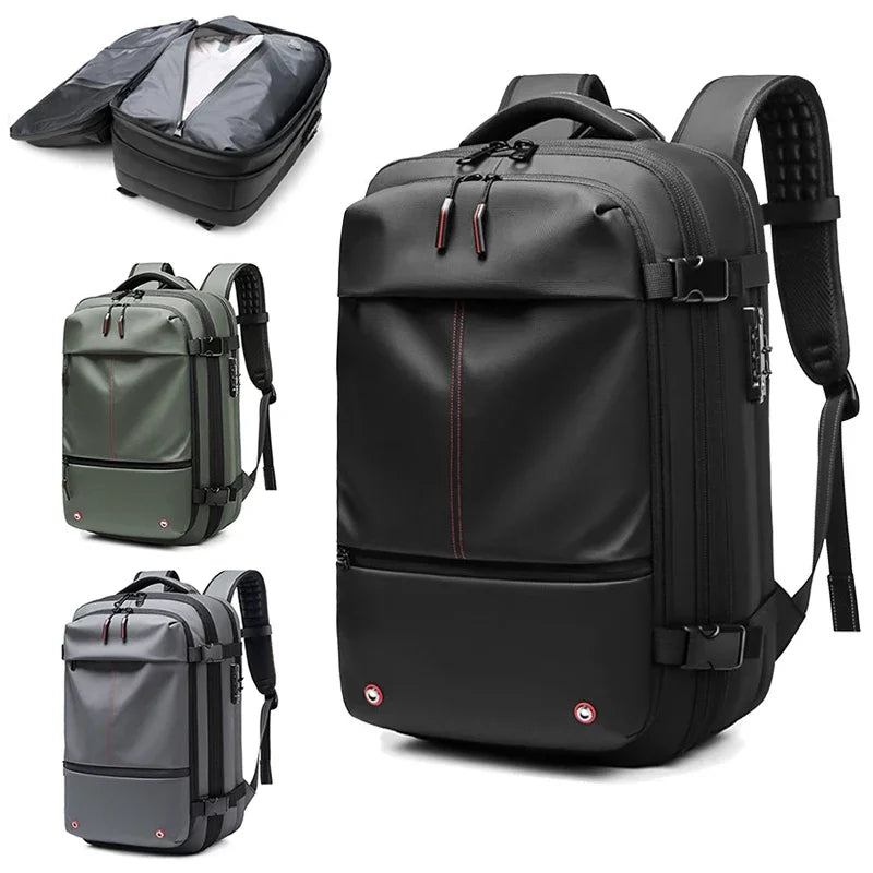 vacuum compression Travel Men Backpack 17 inch Laptop Business for Pumps Large Capacity school Backpack Expanded Hiking backpack