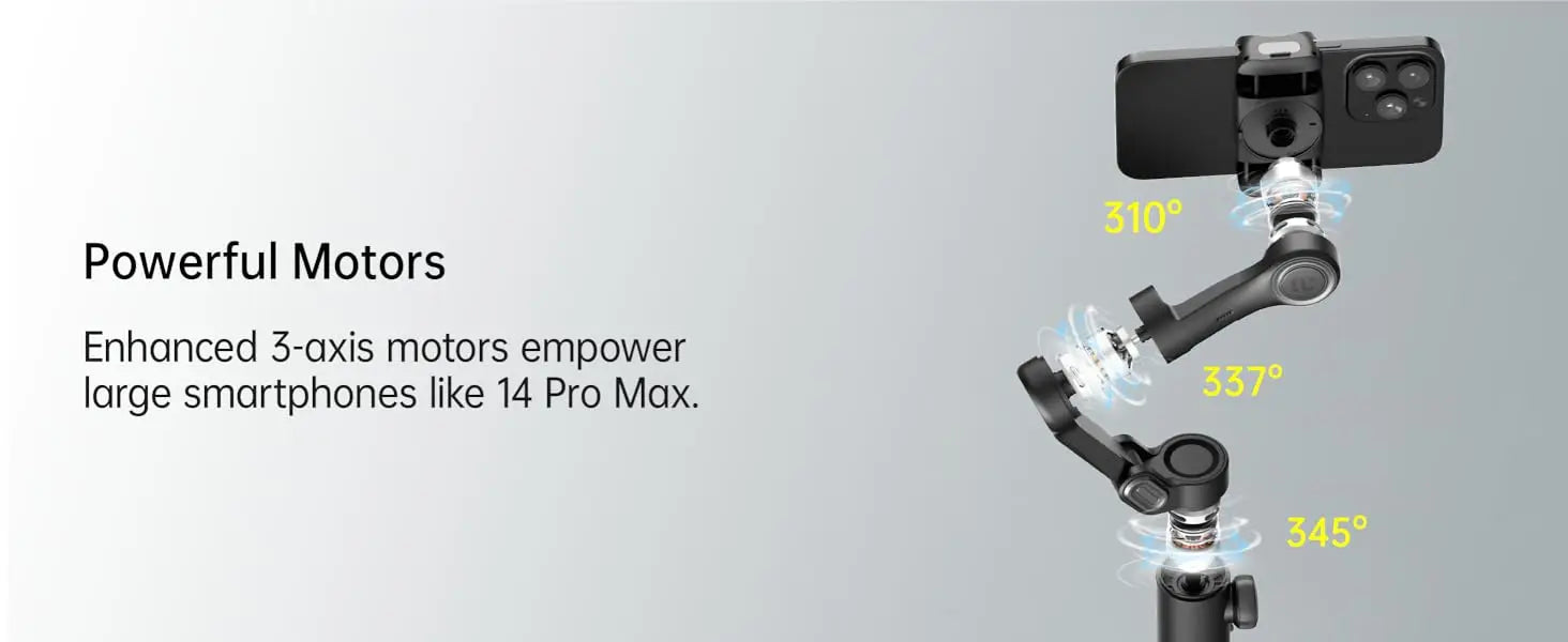 Smart XE Phone Gimbal Stabilizer 3-Axis Foldable Handheld Gimbal With Focus Wheel Video Shooting Stabilizer For iOS Android