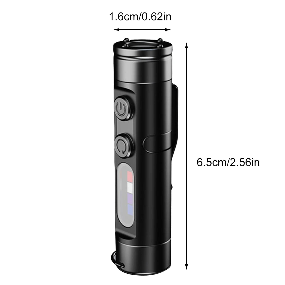 Taclite Mini Flashlight Emergency Torch Rechargeable Magnetic LED Tactical Flashlight EDC Strong Light Outdoor LED Camping Lamp
