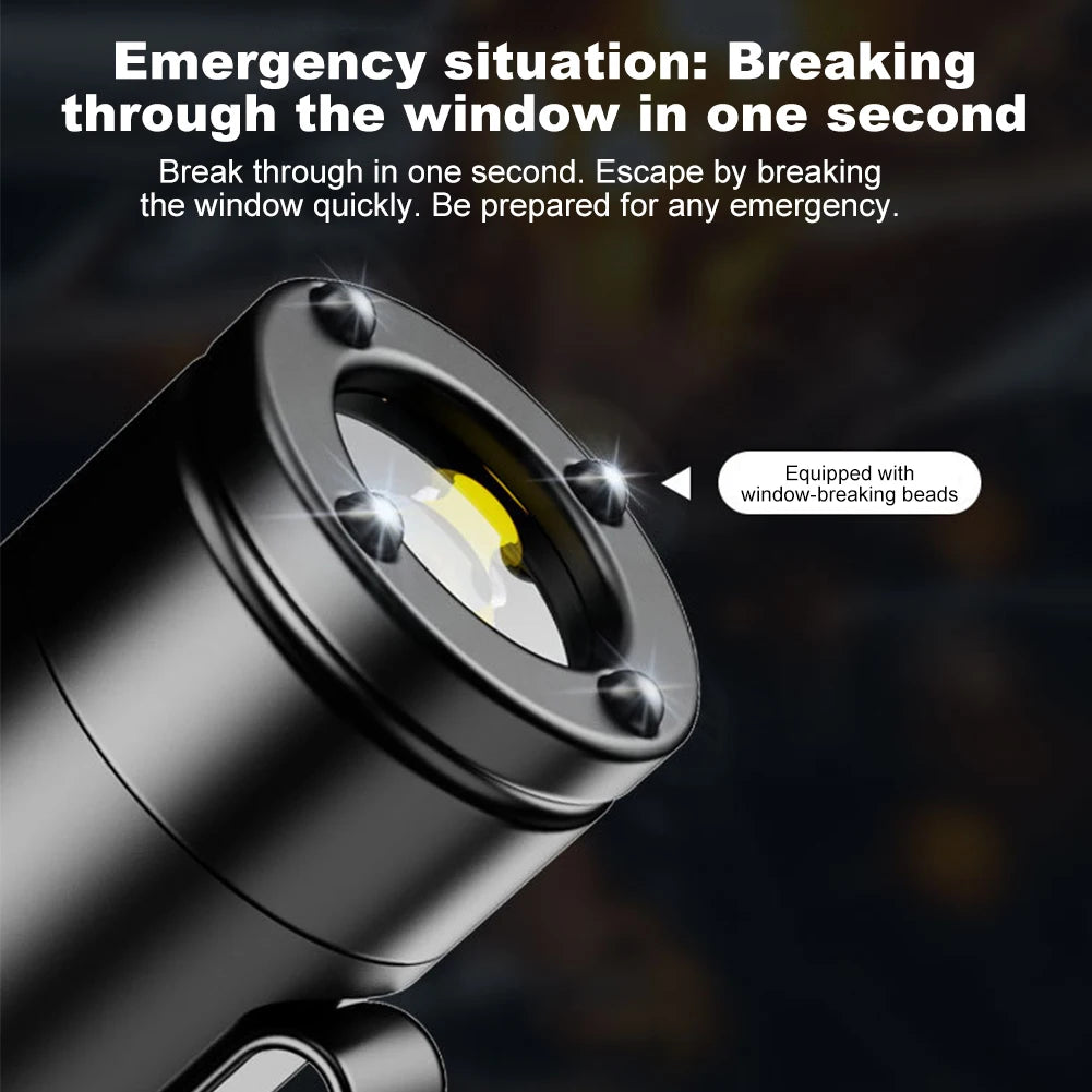 Taclite Mini Flashlight Emergency Torch Rechargeable Magnetic LED Tactical Flashlight EDC Strong Light Outdoor LED Camping Lamp