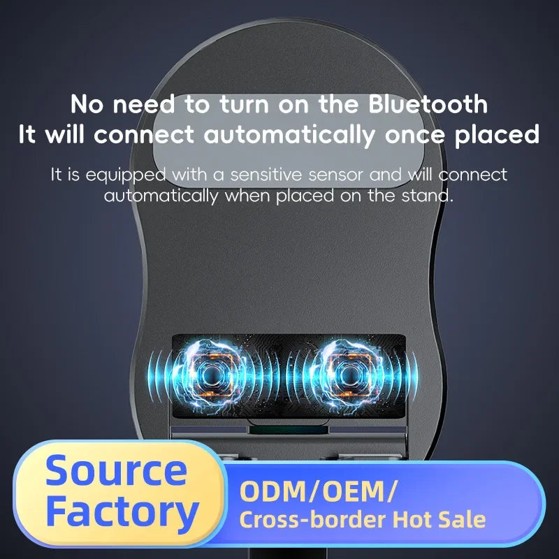 360 Degree Rotating Phone Holder Bluetooth Speaker with Lifting Function Power Bank Mini Portable Ambient Light Soundbox