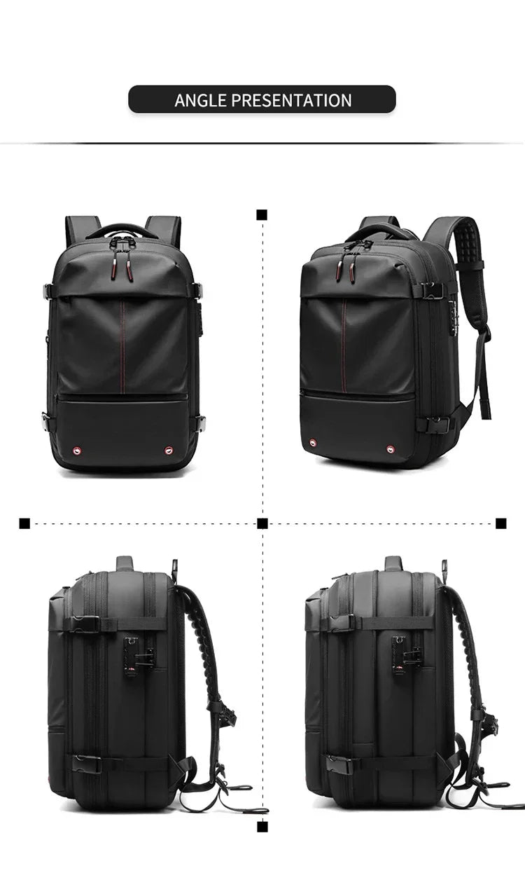 vacuum compression Travel Men Backpack 17 inch Laptop Business for Pumps Large Capacity school Backpack Expanded Hiking backpack
